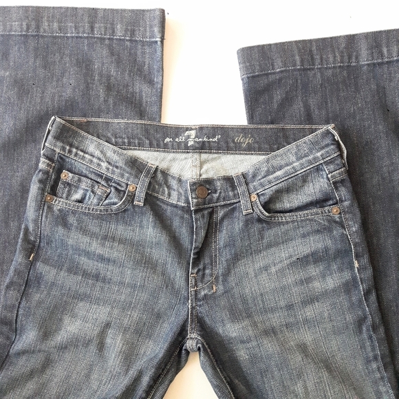 7 For All Mankind Flare Fit Jeans Midrise Sz 29 Like New - Picture 11 of 14